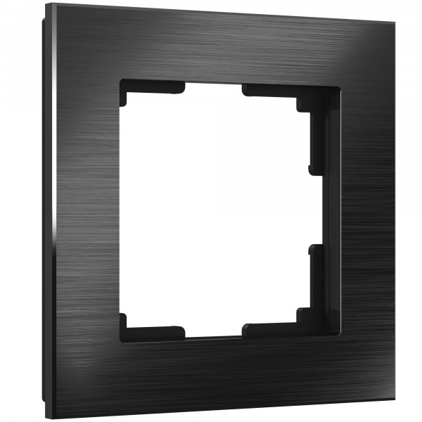 Рамка на 1 пост Werkel WL11-Frame-01 Aluminium (черный алюминий) - купить в Москве