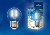 Светодиодная диммируемая лампа LED-G45-5W/E27/CL/DIM прозрачная