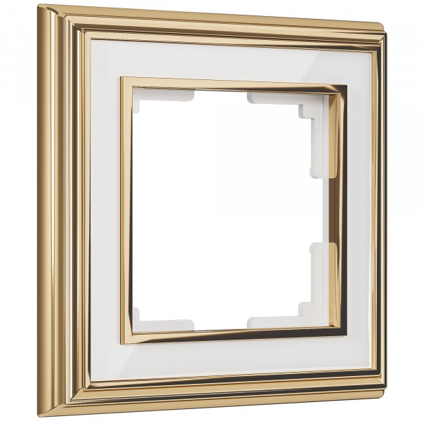 Рамка на 1 пост Werkel WL17-Frame-01 Palacio (золото / белый) - купить в Москве