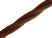 Витой ретро кабель для внешней проводки Werkel Retro 3х1,5мм коричневый - купить в Москве