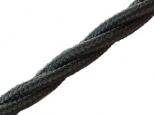 Витой ретро кабель для внешней проводки Werkel Retro 3х2,5мм черный - купить в Москве